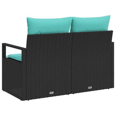 vidaXL Καναπές Κήπου με μαξιλάρι 120x62x69cm συνθετικό ρατάν
