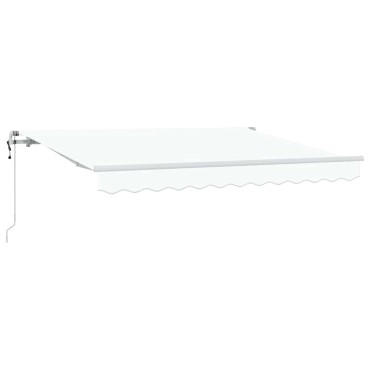 vidaXL Αναδιπλούμενη τέντα Λευκό 350 x 200 cm ύφασμα