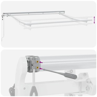 vidaXL Αναδιπλούμενη τέντα Λευκό 350 x 200 cm ύφασμα