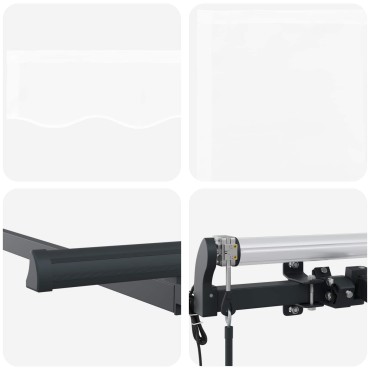 vidaXL Αναδιπλούμενη τέντα Λευκό 350 x 200 cm ύφασμα