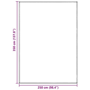 vidaXL Χαλκάκι Σκηνής Μπλε και Γκρι 350 x 250 εκ Πολυαιθυλένιο
