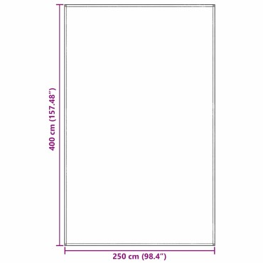 vidaXL Χαλκάκι Σκηνής Μπλε και Γκρι 400 x 250 cm Πολυαιθυλένιο