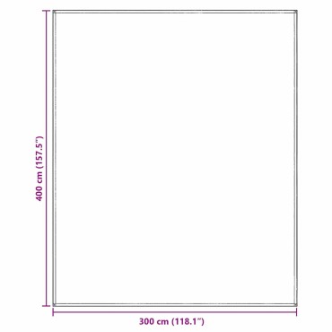 vidaXL Χαλκάκι Σκηνής Μπλε και Γκρι 400 x 300 εκ Πολυαιθυλένιο