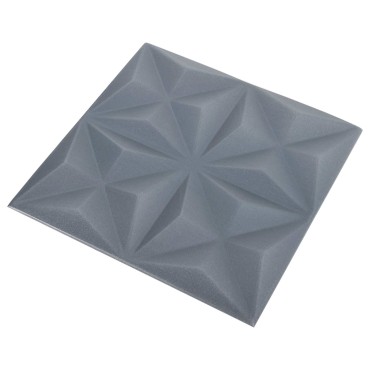 vidaXL Πάνελ τοίχου 48 τμχ. 50 x 50 cm Οριγκάμι Γκρι Φελιζόλ XPS