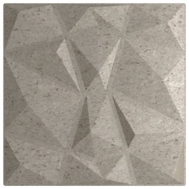 vidaXL Πάνελ τοίχου 48 τμχ. 50 x 50 cm Γκρι Σκυροδέματος Φελιζόλ XPS