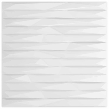 vidaXL Πάνελ τοίχου 48 τμχ. 50 x 50 cm Άσπρη Πέτρα Φελιζόλ XPS