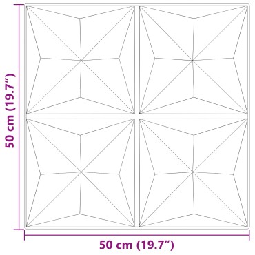 vidaXL Πάνελ τοίχου 24 τμχ. 50 x 50 cm Οριγκάμι Πράσινο Φελιζόλ XPS