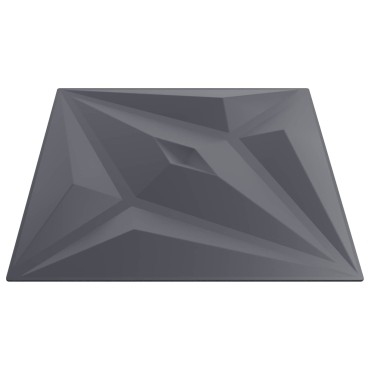 vidaXL Πάνελ τοίχου 24 τμχ. 50 x 50 cm Αστέρι Γκρι Φελιζόλ XPS