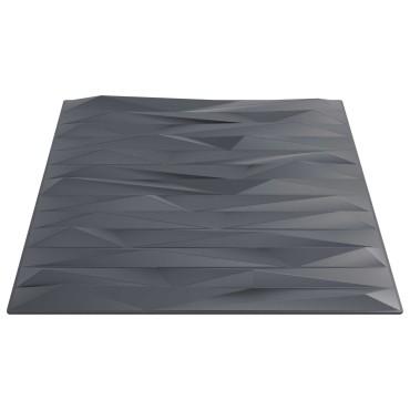 vidaXL Πάνελ τοίχου 12 τμχ. 50 x 50 cm Γκρίζο Πέτρες Φελιζόλ XPS