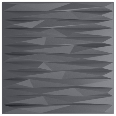 vidaXL Πάνελ τοίχου 12 τμχ. 50 x 50 cm Γκρίζο Πέτρες Φελιζόλ XPS