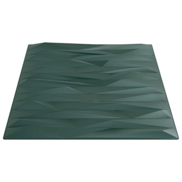 vidaXL Πάνελ τοίχου 12 τμχ. 50 x 50 cm Πέτρα Πράσινο Φελιζόλ XPS