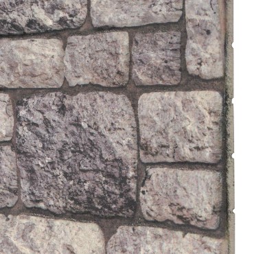 vidaXL Πάνελ τοίχου 10 τμχ. 100 x 50 cm Γκρι και Λευκό Αφρός EPS