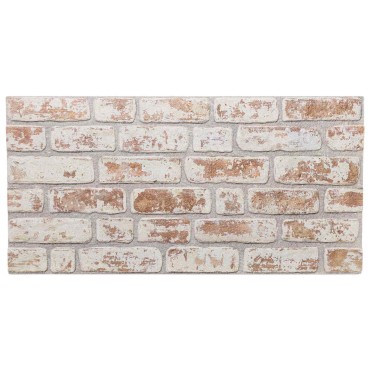 vidaXL Πάνελ τοίχου 10 τμχ. 100 x 50 cm Κόκκινο και Λευκό Αφρός EPS