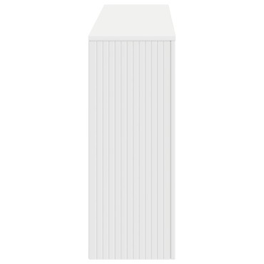 vidaXL Τραπέζι κονσόλας Ριγέ Λευκός 155x29x74cm