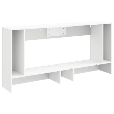 vidaXL Τραπέζι κονσόλας Ριγέ Λευκός 155x29x74cm