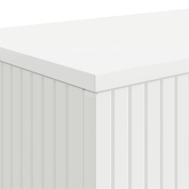 vidaXL Τραπέζι κονσόλας Ριγέ Λευκός 155x29x74cm