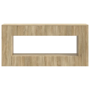 vidaXL Τραπέζι κονσόλας Ριγέ Δρύς Sonoma 155x29x74cm