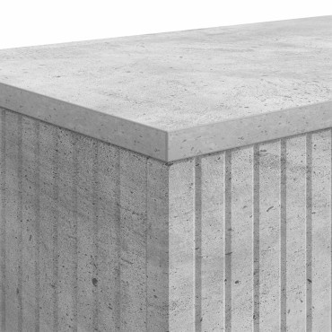 vidaXL Τραπέζι κονσόλας Ριγέ Σκυρόχρωμο Γκρι 155x29x74cm