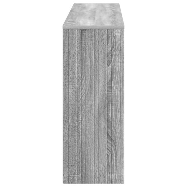 vidaXL Τραπέζι κονσόλας Ριγέ Γκρι Σονομά 155x29x74cm