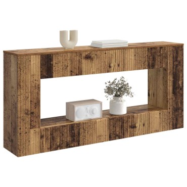 vidaXL Τραπέζι κονσόλας Ριγέ Παλιό ξύλο 155x29x74cm