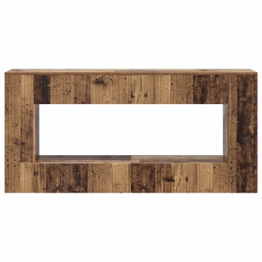 vidaXL Τραπέζι κονσόλας Ριγέ Παλιό ξύλο 155x29x74cm