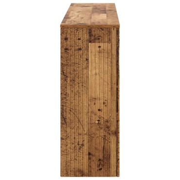 vidaXL Τραπέζι κονσόλας Ριγέ Παλιό ξύλο 155x29x74cm