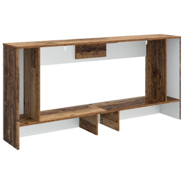 vidaXL Τραπέζι κονσόλας Ριγέ Παλιό ξύλο 155x29x74cm