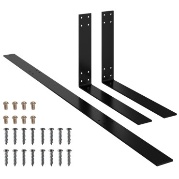 vidaXL Πλάτη για Καναπέ Παλέτας Μαύρη Σιδερένια