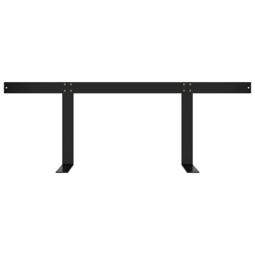 vidaXL Πλάτη για Καναπέ Παλέτας Μαύρη Σιδερένια