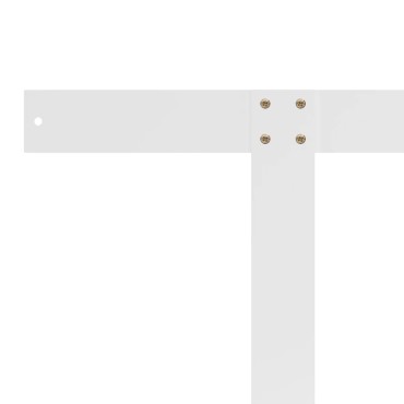 vidaXL Πλάτη για Καναπέ Παλέτας Λευκή Σιδερένια