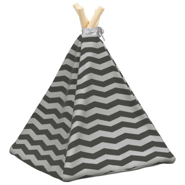 vidaXL Teepee για κατοικίδια με μαξιλάρι 40 x 40 x 50 cm Πολυεστέρας