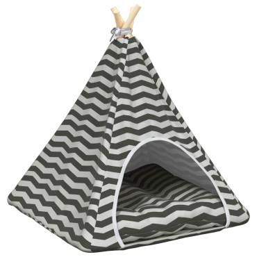 vidaXL Teepee για κατοικίδια με μαξιλάρι 60 x 60 x 70 cm Πολυεστέρας