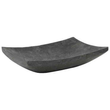 vidaXL Νιπτήρας Μαύρος 50 x 35 x 12 εκ. Μαρμάρινος