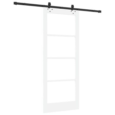 vidaXL Συρόμενη Πόρτα ORKDAL 83 x 202 εκ. Μασίφ ξύλο πεύκου και γυαλί