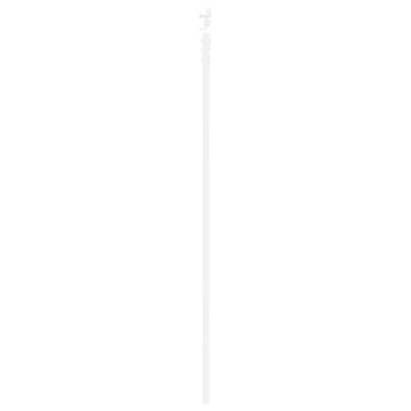 vidaXL Συρόμενη Πόρτα 93 x 202 cm Μασίφ ξύλο πεύκου και γυαλί Λευκό