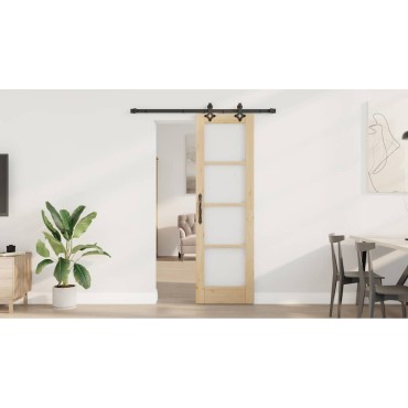 vidaXL Συρόμενη Πόρτα Φυσικό 61 x 198,5 εκ.
