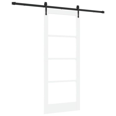 vidaXL Συρόμενη Πόρτα ORKDAL 83 x 202 εκ. Μασίφ ξύλο πεύκου και γυαλί