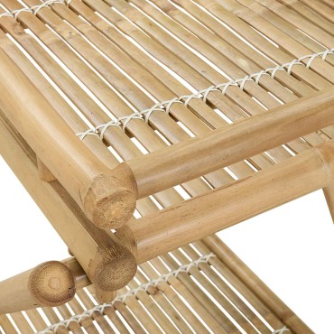vidaXL Τρόλεϊ Υπηρεσίας με Ρόδες Φυσικό 79x67,5x84cm Μπαμπού