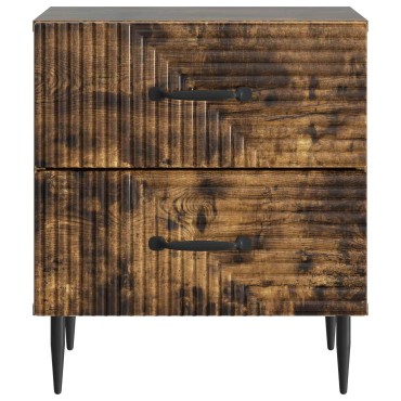 vidaXL Κομοδίνο Καπνισμένο Ξύλο Δρυός 43x34,5x47,5 εκ 1 τεμ.