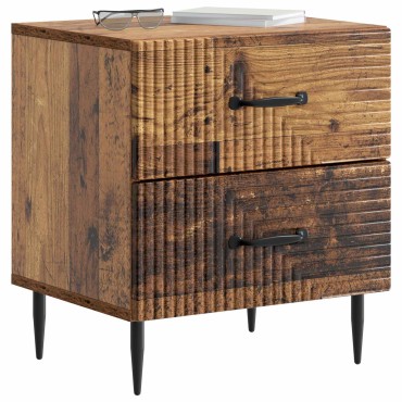 vidaXL Κομοδίνο Παλαιωμένο ξύλο 43x34,5x47,5cm Επεξεργασμένο Ξύλο 1 τεμ.