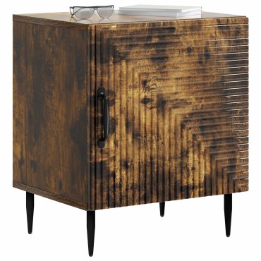 vidaXL Κομοδίνο Καπνισμένο Ξύλο Δρυός 43x34,5x50 εκ 1 τεμ.