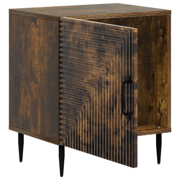 vidaXL Κομοδίνο Καπνισμένο Ξύλο Δρυός 43x34,5x50 εκ 1 τεμ.