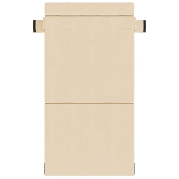 vidaXL Κρεβάτι Καναπέ Αναδιπλούμενο Κρεμ 70x80x60cm Ύφασμα