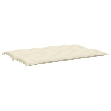 vidaXL Μαξιλάρι Πάγκου Κήπου Κρεμ Λευκό 150x(50+50)x7cm Ύφασμα Oxford