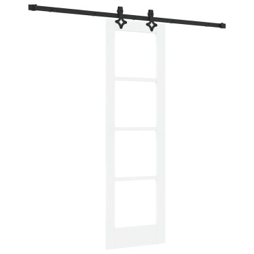 vidaXL Συρόμενη Πόρτα ORKDAL Λευκό και Μαύρο 61 x 198,5 εκ.