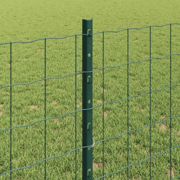 vidaXL Περίφραξη Euro με Στήλη 25x0,8 m PVC-Επικαλυμμένο Ατσάλι