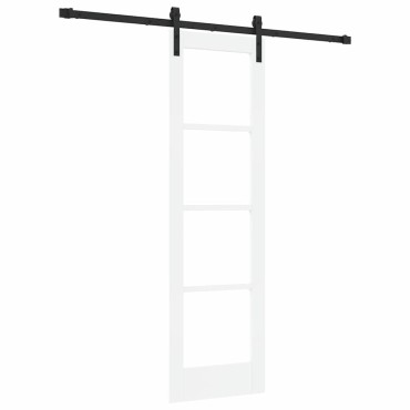 vidaXL Συρόμενη Πόρτα ORKDAL Λευκό και Μαύρο 61 x 198,5 εκ.