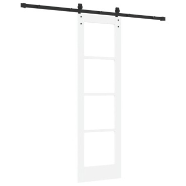 vidaXL Συρόμενη Πόρτα ORKDAL Λευκό και Μαύρο 61 x 198,5 εκ.