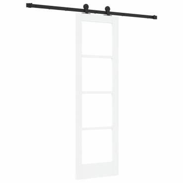 vidaXL Συρόμενη Πόρτα ORKDAL Λευκό και Μαύρο 61 x 198,5 εκ.