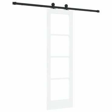 vidaXL Συρόμενη Πόρτα ORKDAL Λευκό και Μαύρο 61 x 198,5 εκ.